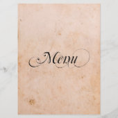 Menu Elegant Antiek Kijk Weddenschappen (Achterkant)