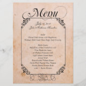 Menu Elegant Antiek Kijk Weddenschappen (Voorkant)