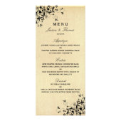Menu Elegant Antiek Swirls Wedding (Voorkant)