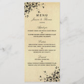 Menu Elegant Antiek Swirls Wedding (Voorkant)