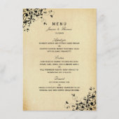 Menu Elegant Antiek Swirls Wedding (Voorkant)