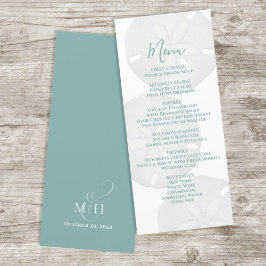 Menu Elegant Beach Waterverf Sand Dollar Weddensch