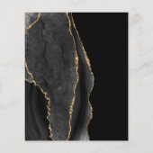 Menu Elegant Black Agate Wedding (Achterkant)