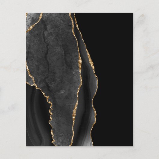 Menu Elegant Black Agate Wedding (Achterkant)