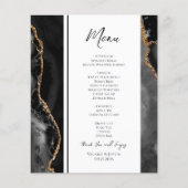 Menu Elegant Black Agate Wedding (Voorkant)