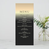 Menu Elegant Black and Gold Wedding (Staand voorkant)