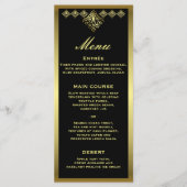 Menu Elegant Black and Gold Wedding Reception (Voorkant)