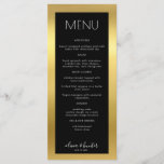 Menu Elegant Black and White Gold Dinner<br><div class="desc">Elegant Black and White Gold Dinner Menu. Rol neer en klik op dit collectie om passende punten te vinden.</div>