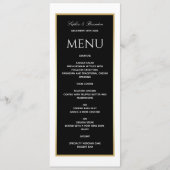 Menu Elegant Black and White Wedding (Voorkant)
