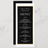 Menu Elegant Black and White Wedding (Voorkant / Achterkant)