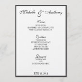 Menu Elegant Black Border Wedding (Voorkant)