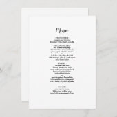 Menu Elegant Black Borderding Weddenschap (Voorkant / Achterkant)