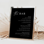 Menu Elegant Black Modern Minimalist Bar<br><div class="desc">Ontworpen om te coördineren met voor het Collectie van de Uitnodiging van het Pure Bieden. Klik op "Details" om meer informatie te wijzigen. Om de tekst te verplaatsen of de grootte, de doopvont, of de kleur te veranderen, klik "uitgeven gebruikend het Hulpmiddel van het Ontwerp". Uitzicht de verbinding van het...</div>