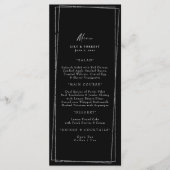 Menu Elegant Black & Silver Geometric Lijst (Voorkant)
