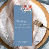 Menu Elegant Blissful Floral Wedding