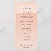 Menu Elegant Blush Gradient Weddenschap (Voorkant / Achterkant)