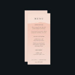 Menu Elegant Blush Gradient Weddenschap<br><div class="desc">Dit eenvoudige bruine kleurige trouwmenu zal een beetje elegantie toevoegen aan je trouwfeest decor. Alle tekst kan worden bewerkt,  klik op 'Deze sjabloon personaliseren'. De overeenkomstige punten met inbegrip van de reeks van de Uitnodiging van de Weddenschap zijn ook beschikbaar.</div>