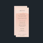 Menu Elegant Blush Gradient Weddenschap<br><div class="desc">Dit eenvoudige bruine kleurige trouwmenu zal een beetje elegantie toevoegen aan je trouwfeest decor. Alle tekst kan worden bewerkt,  klik op 'Deze sjabloon personaliseren'. De overeenkomstige punten met inbegrip van de reeks van de Uitnodiging van de Weddenschap zijn ook beschikbaar.</div>