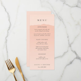 Menu Elegant Blush Gradient Weddenschap