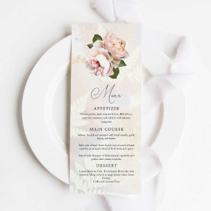 Menu Elegant Blush Pink