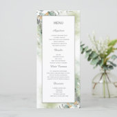 Menu Elegant Botanische Eucalyptus Greenery (Staand voorkant)