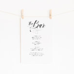 Menu Elegant Calligraphy Classic Wedding Bar Poster<br><div class="desc">Menu Elegant Calligraphy Classic Wedding Bar</div>