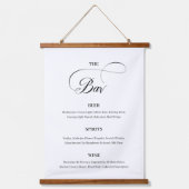 Menu Elegant Calligraphy Script Wedding Bar Hangend Wandkleed (Voorkant)