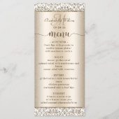 Menu Elegant Champagne Damask Wedding (Voorkant)