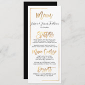 Menu Elegant+Chic Faux Gold Kaart (Voorkant / Achterkant)