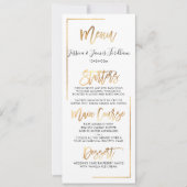 Menu Elegant+Chic Faux Gold Kaart (Voorkant)