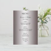 Menu Elegant Classy Silver Wedding (Staand voorkant)