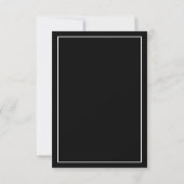 Menu Elegant Classy Simple Black Wedding Kaart (Achterkant)