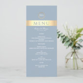Menu Elegant Dusty Blue Wedding (Staand voorkant)