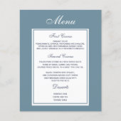 Menu Elegant Dusty Blue Wedding (Voorkant)