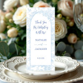 Menu Elegant Dusty Blue Wedding