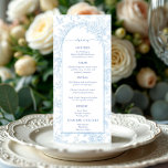 Menu Elegant Dusty Blue Wedding<br><div class="desc">Elegant Dusty Blue Wedding Menu is de perfecte manier om uw gast op de hoogte te houden en zo'n elegante touch aan uw receptie plaats instelling! Ideaal voor bruiloften in de lente,  zomer,  Herfst of winter!</div>