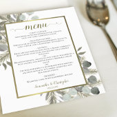 Menu Elegant Eucalyptus & Pine Budget Weddenschap