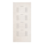 Menu Elegant Faux Silver Sequins Salon Price List (Achterkant)