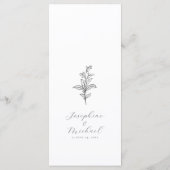 Menu Elegant  Floral (Achterkant)