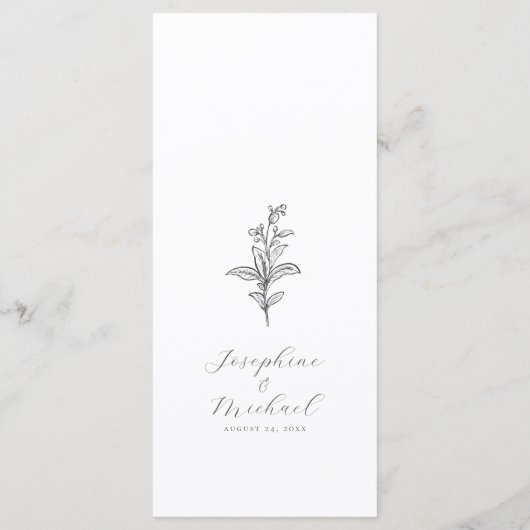 Menu Elegant  Floral (Achterkant)