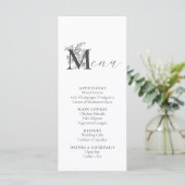 Menu Elegant  Floral (Staand voorkant)