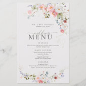 Menu Elegant Floral Wedding (Voorkant)