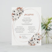 Menu Elegant Floral Wedding (Staand voorkant)