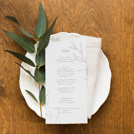 Menu Elegant Floral Wedding