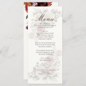 Menu Elegant Floral Winter Fall Wedding (Voorkant / Achterkant)