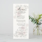 Menu Elegant Floral Winter Fall Wedding (Staand voorkant)