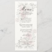 Menu Elegant Floral Winter Fall Wedding (Voorkant)