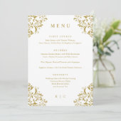 Menu Elegant Gold  Classic Wedding (Staand voorkant)