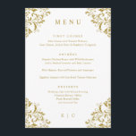 Menu Elegant Gold  Classic Wedding<br><div class="desc">Elegant,  Simple Gold Wedding Menu: dit luxe klassieke huwelijksmenu is perfect voor een elegante,  klassieke bruiloft. Het kenmerkt een   grens met moderne en elegante kalligrafie. Bekijk hieronder alle overeenkomende elegante goudtrouwproducten.</div>