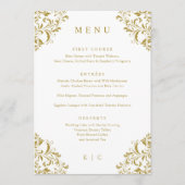 Menu Elegant Gold  Classic Wedding (Voorkant)